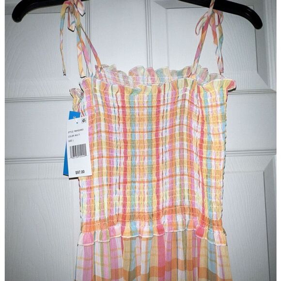 BLEU ROD BEATTIE Sz Large Hip to be Square 4 Tiered Cover Up Dress $100 - Picture 3 of 14